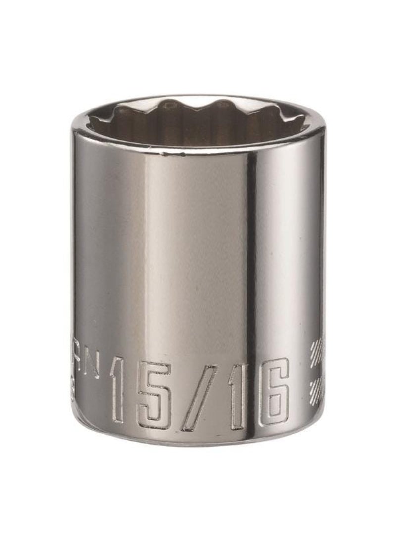 Craftsman Alloy Steel Rust-Resistant 12-Point Shallow Socket Chrome 1/2inch 2300358