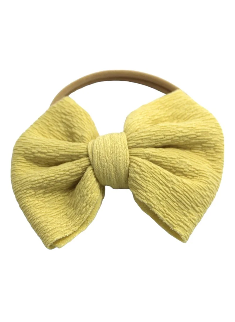 دىدانيالا Layla Glasses and Bow Barrette Ponytail Set For Babies and Girls - Yellow