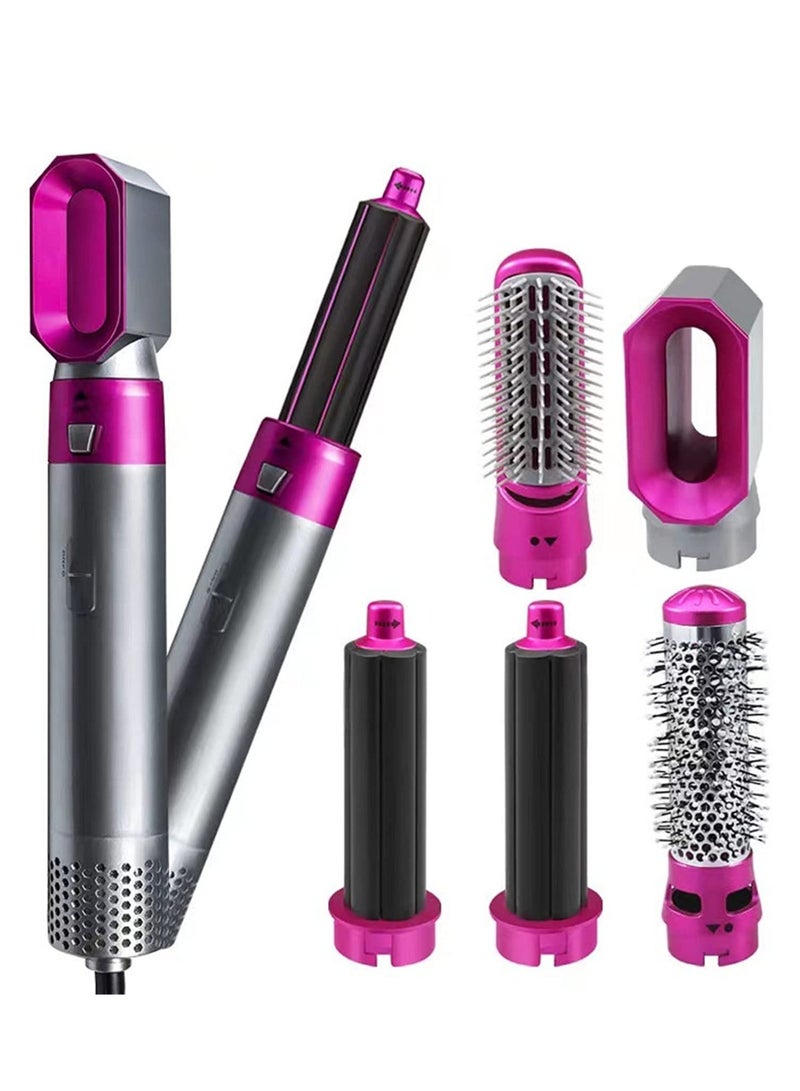 5 in 1 Curling Wand Set Fast Heating Hot Air Comb Dual-Purpose Curling Straightener Iron Automatic Curling Iron for Multiple Hair Types and Styles Gift for Girls Women - Image 1