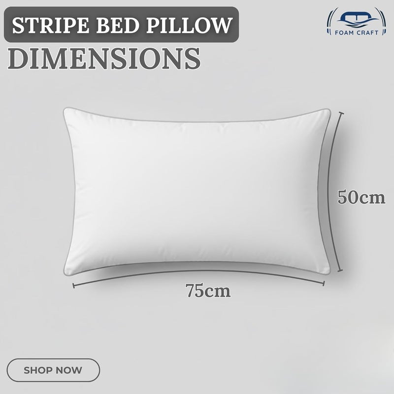 FOAM CRAFT Foamcraft® Bed Pillows - Soft and Supportive Microfibre Pillows for All Sleep Positions (Pack of 4, 50 x 75cm) - Image 2