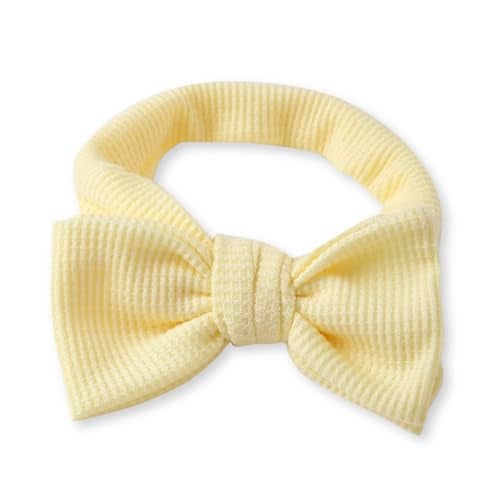 Arendelle Pure Cotton Headband with Big Bow in Yellow for Babies (0-2 Years) [AHA396] - Image 2