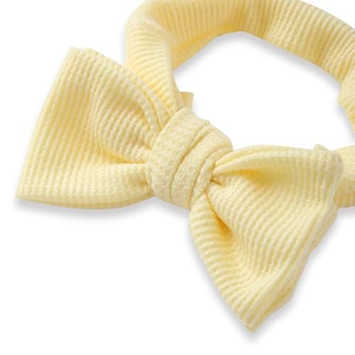 Arendelle Pure Cotton Headband with Big Bow in Yellow for Babies (0-2 Years) [AHA396] - Image 3