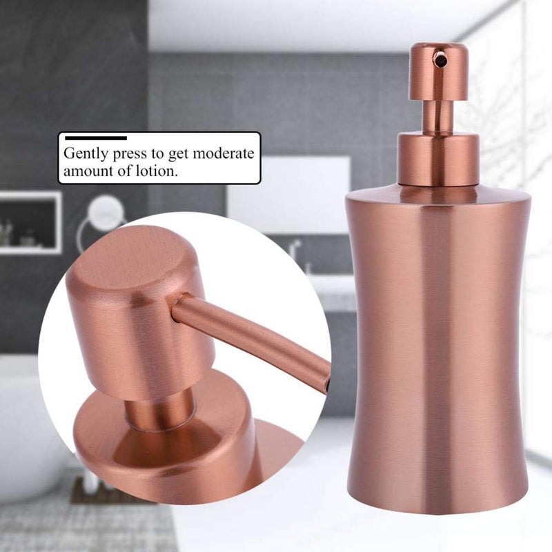 Skywalk Premium Copper Finish 300ml Liquid Soap Dispenser,Stainless Steel Soap/Liquid Dispenser,Best for Handwash Liquid Soap/Shampoo (Home, Office, Hotel, Washroom) - Image 2
