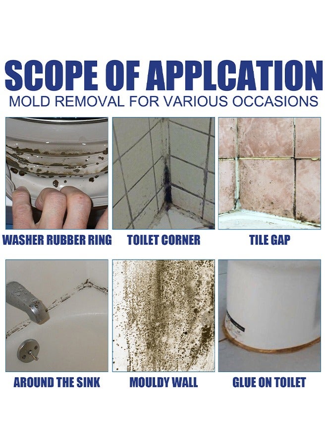 Mildew Removal Spray With Towel And Brush, All Purpose Household Cleaner Spray, Suitable For Walls,Tiles, Floors, Sinks, Bathtubs And Toilets, Spray Cleaner For Ceiling, 60ML - Image 5