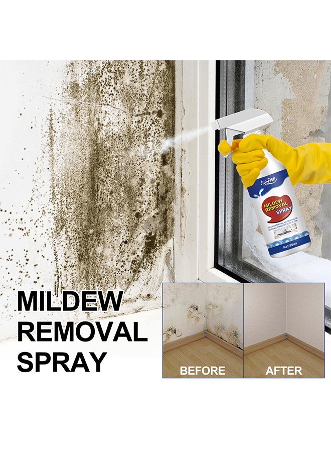 Mildew Removal Spray With Towel And Brush, All Purpose Household Cleaner Spray, Suitable For Walls,Tiles, Floors, Sinks, Bathtubs And Toilets, Spray Cleaner For Ceiling, 60ML - Image 4