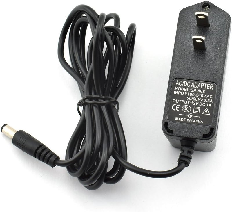 زايمي محول طاقة 12V 1A 12W AC/DC، من 110-240V AC إلى 12V DC 1000MA، مع سلك بطول 2 متر وموصل DC 5.5x2.5/2.1mm، شاحن لأجهزة الراوتر، جهاز استقبال التلفزيون، LED، كاميرات المراقبة - Image 1