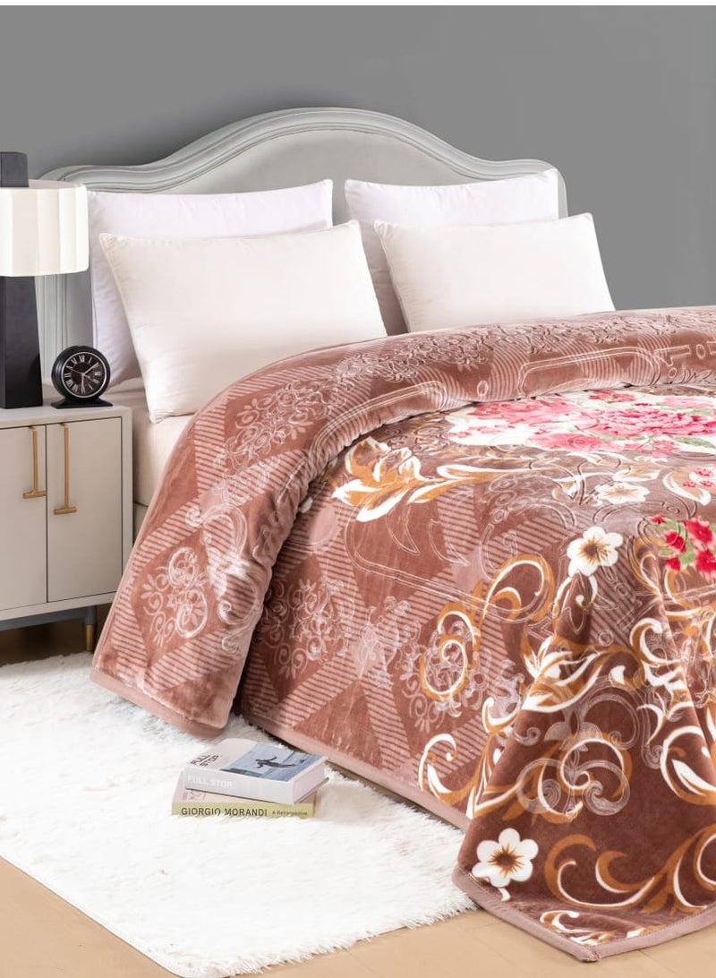 Soft textured blanket with distinctive designs and patterns, winter king size, 6 kg, size 240 x 220 cm  - Image 2