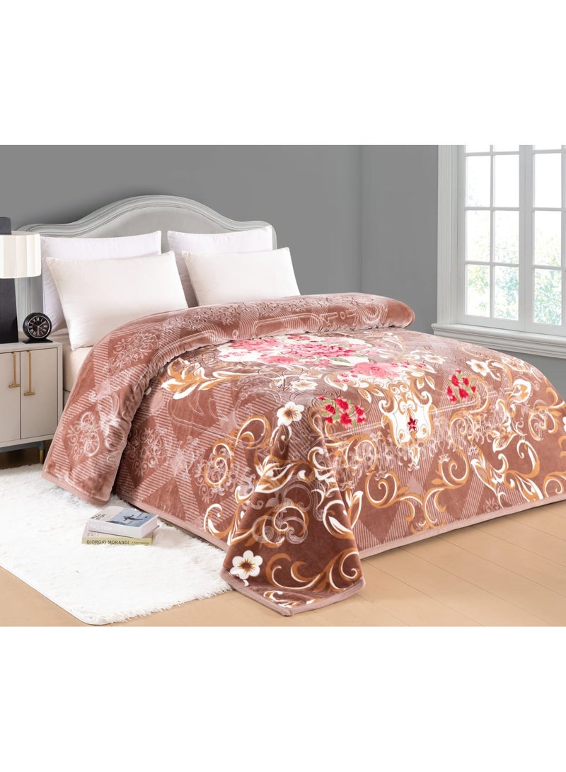 Soft textured blanket with distinctive designs and patterns, winter king size, 6 kg, size 240 x 220 cm  - Image 1