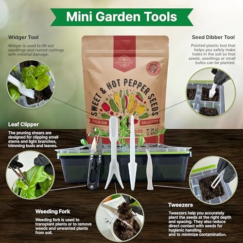 Organo Republic 14 Sweet & Hot Peppers Seeds Variety Pack - 1,030+ Non-GMO Heirloom Pepper Seeds for Outdoor and Indoor Home Gardening, Including Pepper Cayenne, Habanero, Jalapeno, Poblano, Serrano - Image 4