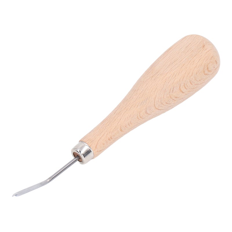 Stitching Awl: 3mm Steel Cone, High Hardness Beech Wood Handle - Professional Ergonomic Design, Leather Stitching Awl for Leather Craft DIY, Hand Sewing Projects - Image 1