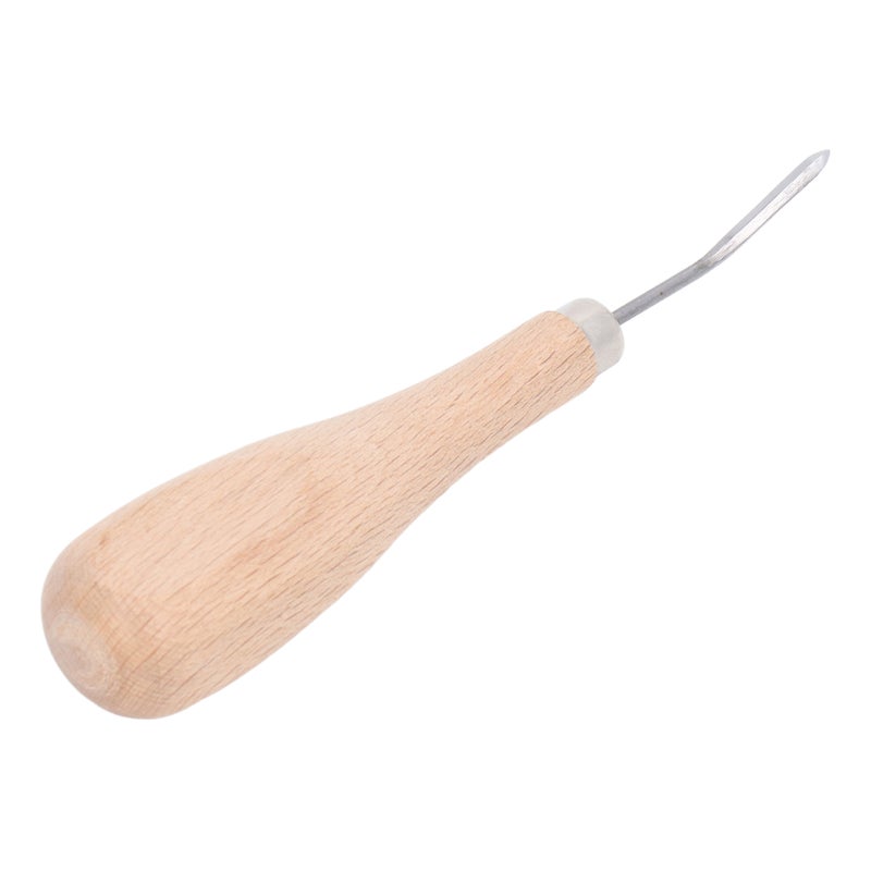 Stitching Awl: 3mm Steel Cone, High Hardness Beech Wood Handle - Professional Ergonomic Design, Leather Stitching Awl for Leather Craft DIY, Hand Sewing Projects - Image 2