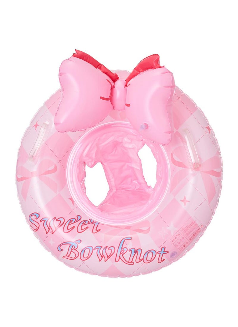 Y&D Baby Swimming Float Ring with Seat, Inflatable Children Waist Float Ring, Baby Free Swimming Ring, Safe and Durable, Pool Tool for The Age of 1-5 Years Kids,Pink-R 