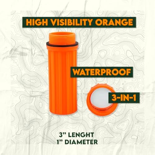 SE 3-IN-1 Green Waterproof Match Storage Box with Signaling Mirror and Firestarter Flint - CCH6-1GN - Image 4