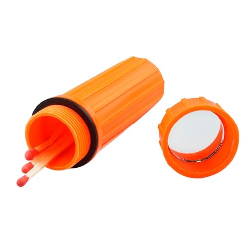 SE 3-IN-1 Green Waterproof Match Storage Box with Signaling Mirror and Firestarter Flint - CCH6-1GN - Image 1