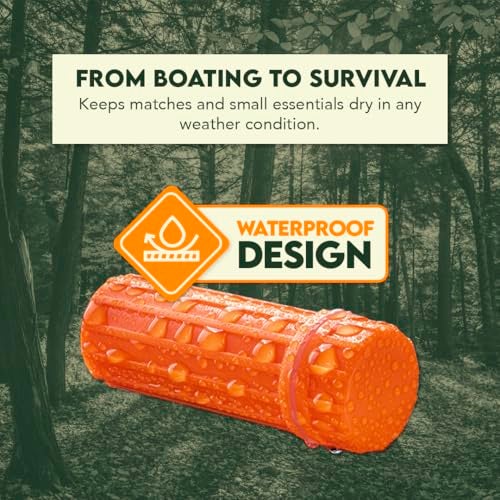 SE 3-IN-1 Green Waterproof Match Storage Box with Signaling Mirror and Firestarter Flint - CCH6-1GN - Image 3