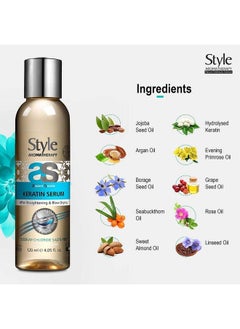 style aromatherapy Professional Keratin Treatment Hair Serum After Straightening & Smoothening 120 Ml  - Image 3