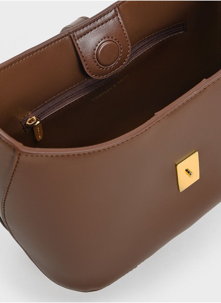 Charles & Keith Charles & Keith Wisteria Belted Shoulder Bag  - Image 5