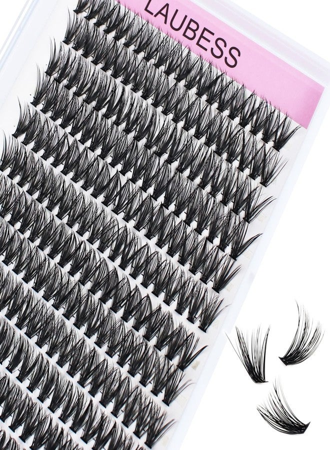 LAUBESS Eyelash Clusters LAUBESS Lash Clusters Individual Lashes DIY Cluster Eyelash Extensions DIY at Home Waterproof Cluster Lashes (40D-D-13) - Image 1