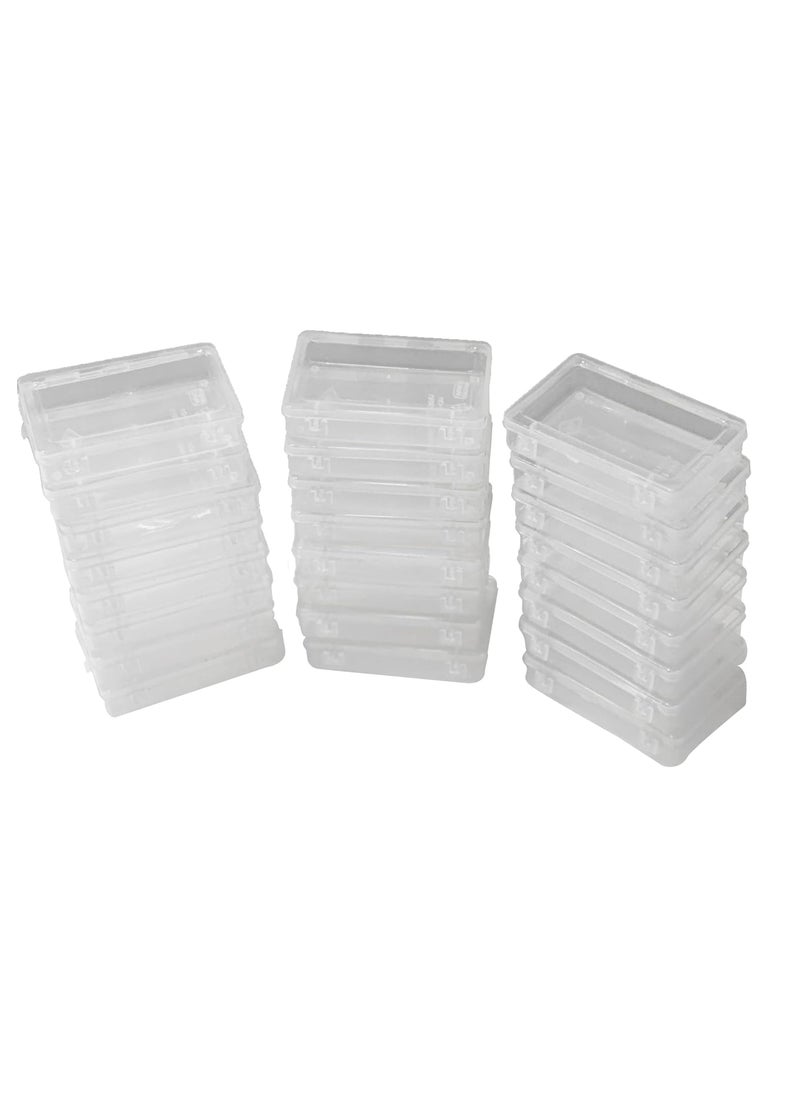 La belleza - LA BELLEZA Multipurpose Plastic OrganizerStorage Container Box Transparent for Jewellery/Medicines/Stationery/Cosmetics/Plastic Box 3.5 x 2 x 0.75 inch (9 x 5 x 2 cm Pack of 24) - Image 1