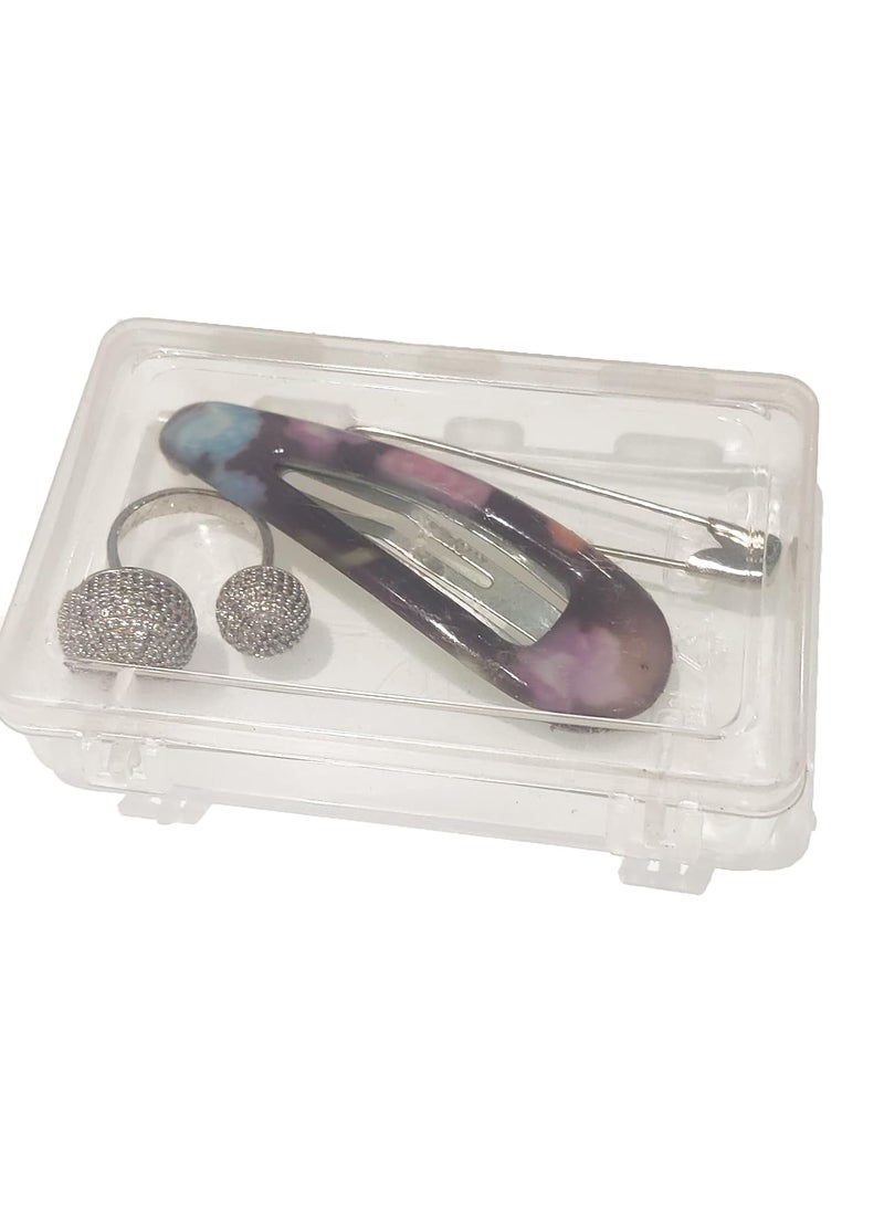 La belleza - LA BELLEZA Multipurpose Plastic OrganizerStorage Container Box Transparent for Jewellery/Medicines/Stationery/Cosmetics/Plastic Box 3.5 x 2 x 0.75 inch (9 x 5 x 2 cm Pack of 24) - Image 1