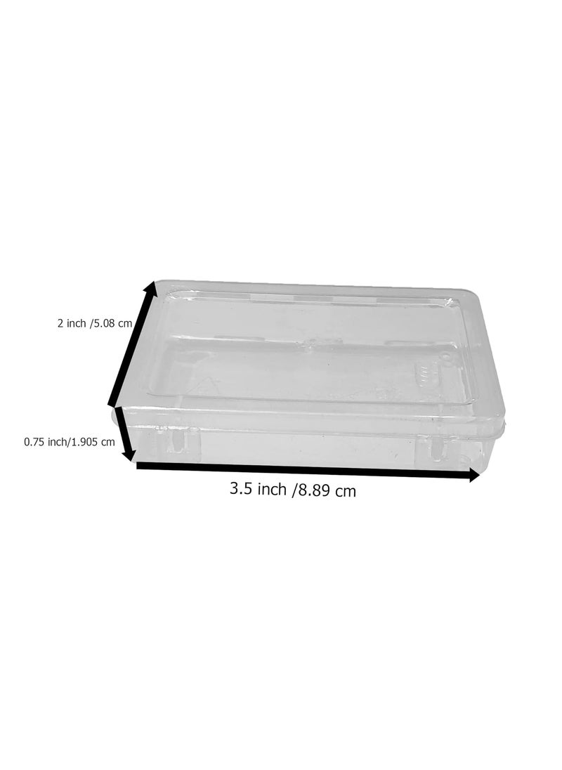 La belleza - LA BELLEZA Multipurpose Plastic OrganizerStorage Container Box Transparent for Jewellery/Medicines/Stationery/Cosmetics/Plastic Box 3.5 x 2 x 0.75 inch (9 x 5 x 2 cm Pack of 24) - Image 1