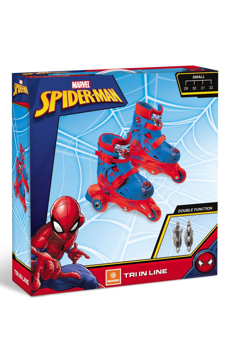 MONDO زلاجات موندوا سبايدرمان ثلاثية العجلات القابلة للتعديل بحجم 29-32 | زلاجات للأطفال | مغامرة في الهواء الطلق - Image 1