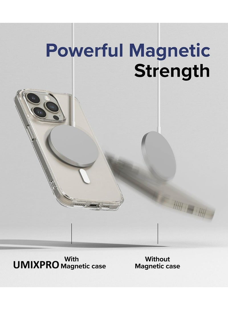 UMIXPRO Magnetic Clear Case for iPhone 15 Pro Max 6.7-Inch, MagSafe Compatible, Shockproof Bumper, Anti-Scratch Back - Image 4