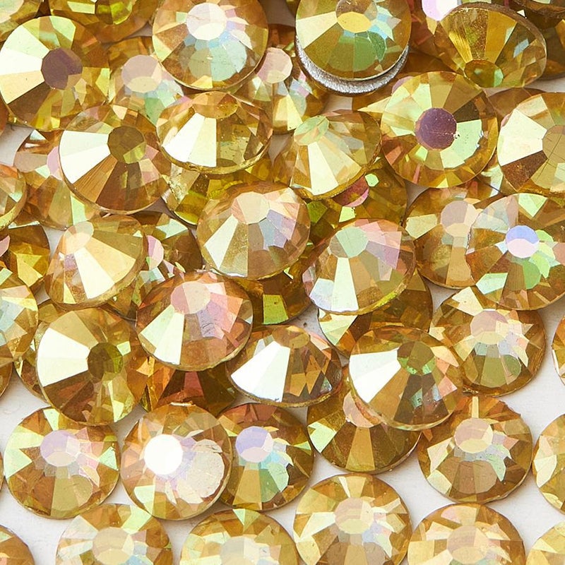 Boutique imitation Olympic bottom AB color hot drilling rubber bottom glass Czech hot drilling rhinestone clothing accessories dance dress accessories Metal Sunlight