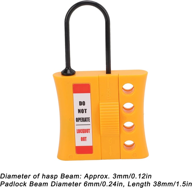 klarako Lockout Lock Tag Out Hasp Kit, 4‑Hole Nylon Insulated Universal Safety Lock for Explosionproof Place - Image 3