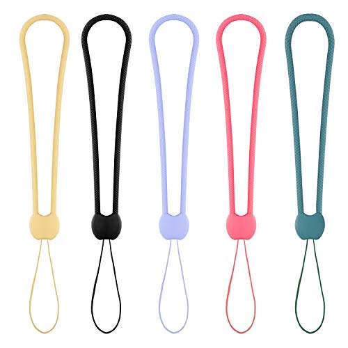 YOUOWO Short Small Wrist Lanyards 5 Pcs Straps Hand Lanyard Silicone Rubber Charms,For CellPhone Pen Umbrella Water Cup Kettle Camera USB Thumb Drives Keys - Image 1