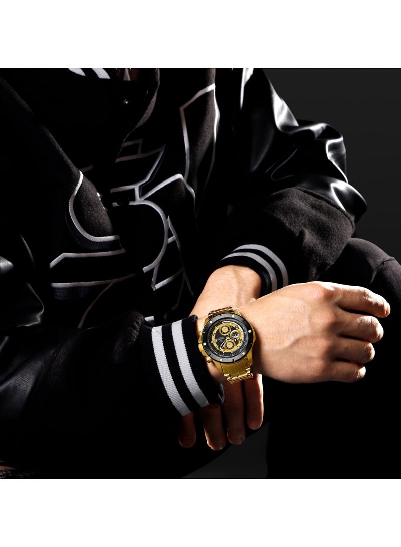 NAVIFORCE Stylish Chronograph Watch for Men with Stainless Steel Bracelet Sporty Dial Luminous Hands and Water Resistant Design for Everyday Casual and Formal Wear  - Image 5