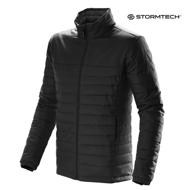 Stormtech  Stormtech Nautilus Quilted Jacket Men’s Lightweight Insulated Windproof & Water-Repellent 100% Polyester Pongee Outer Shell, Quilted Thermal Shell, Adjustable Hem & Zippered Pockets (Black) for Men | Best Price UAE