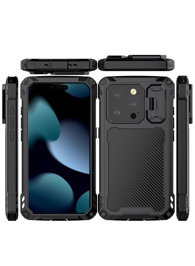 S-TOP Case For iPhone 15 Pro Max Lens Holder Metal IP54 Life Waterproof Three-proof MagSafe Phone Case - Image 2