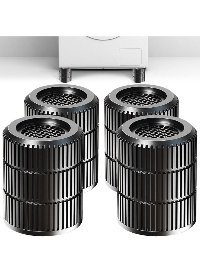 عربست وسادات مانعة للاهتزاز للغسالة، عبوة من 4 وسادات قابلة للتكديس، عازلة للضوضاء والصدمات، عازلة للضوضاء والصدمات، تحمي قواعد الغسالة، وتناسب معظم الموديلات. - Image 1