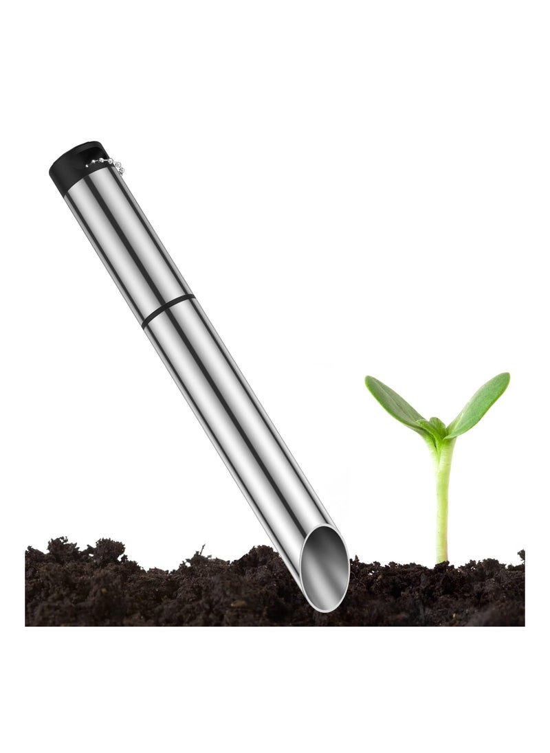 Seed Planter Tool, Garden Bulb Transplanter Tool, Metal Seedling Transplanter Tool, Manual Hole Digger, Flowers Seedling Planting Tools for Garden Backyard Farm Orchard Tulip Daffodil Crocus(1 Pack)