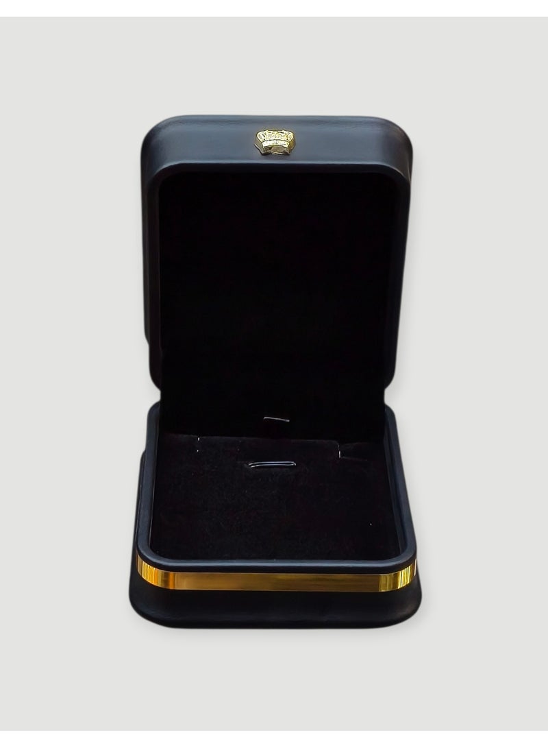Al Seraj Luxury Black Earring & Pendant Jewellery Box | Premium Rexine Exterior with Soft Velvet Interior | Jewelry Box for Earrings & Chain Necklace | Engagement, Wedding & Gift Display Case - Image 5