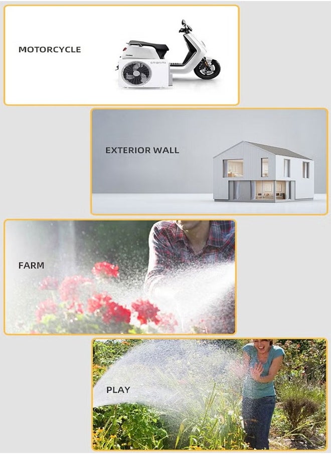Cady One - 8 in 1 High Pressure Cordless Water Gun High Power Electric Nozzle Rechargeable Battery Electric Nozzle for Car Cleaning Floor Watering Flowers - Image 1