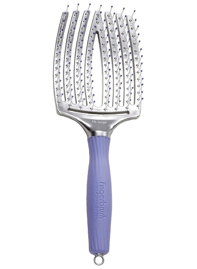 Olivia Garden Finger Brush Scalp-Hugging & Vented Paddle Hair Brush FB-LG (Large) - Image 1