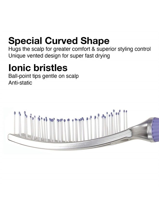 Olivia Garden Finger Brush Scalp-Hugging & Vented Paddle Hair Brush FB-LG (Large) - Image 3