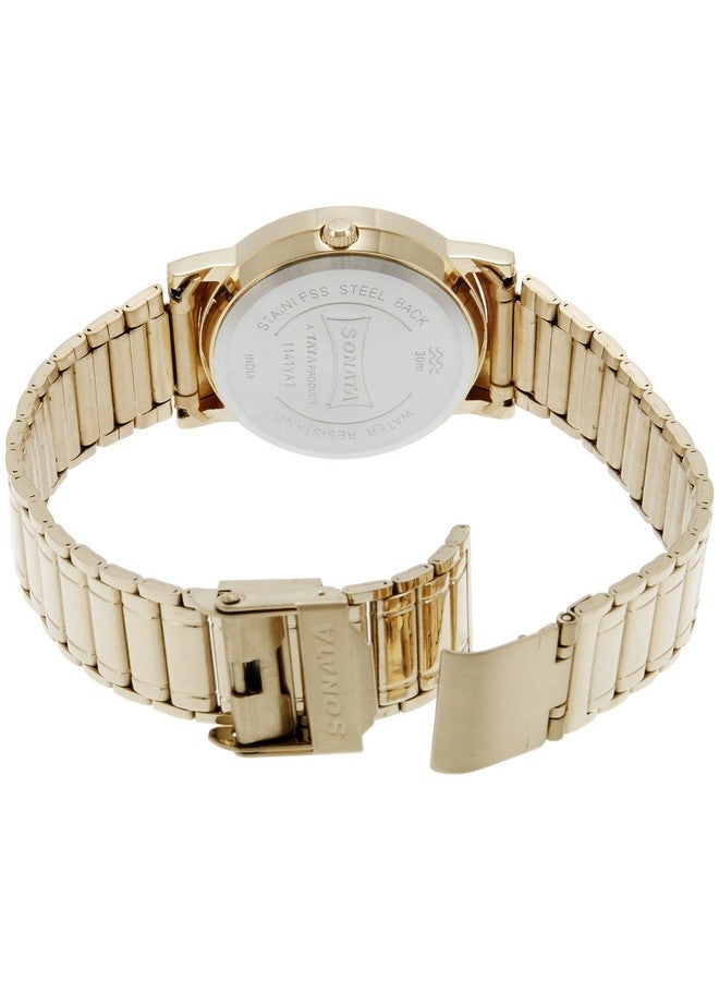 سوناتا ساعة سوناتا كوارتز أنالوج مع التاريخ واليوم بمينا بلون الشمبانيا وحزام من الفولاذ المقاوم للصدأ للرجال - NP1141YM10 - Image 2