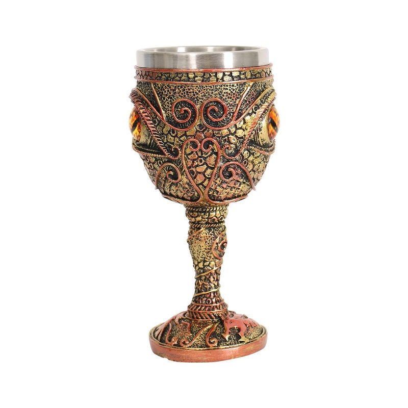 Ottalent Stainless Steel The Eye Of The Dragon Wine Goblet Chalice Dungeons And Dragons Medieval Dragonwine Cups 7Oz.Mens Gift (Yellow Eyes) - Image 3