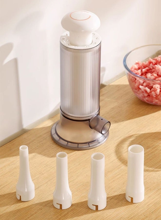 DUNISO Sausage Stuffer with 4 Different Inches Stuffing Tubes, Manual Sausage Maker,Homemade Sausage Machine Making Kit, for Home, Camping, Outdoor Grill BBQ - Image 3