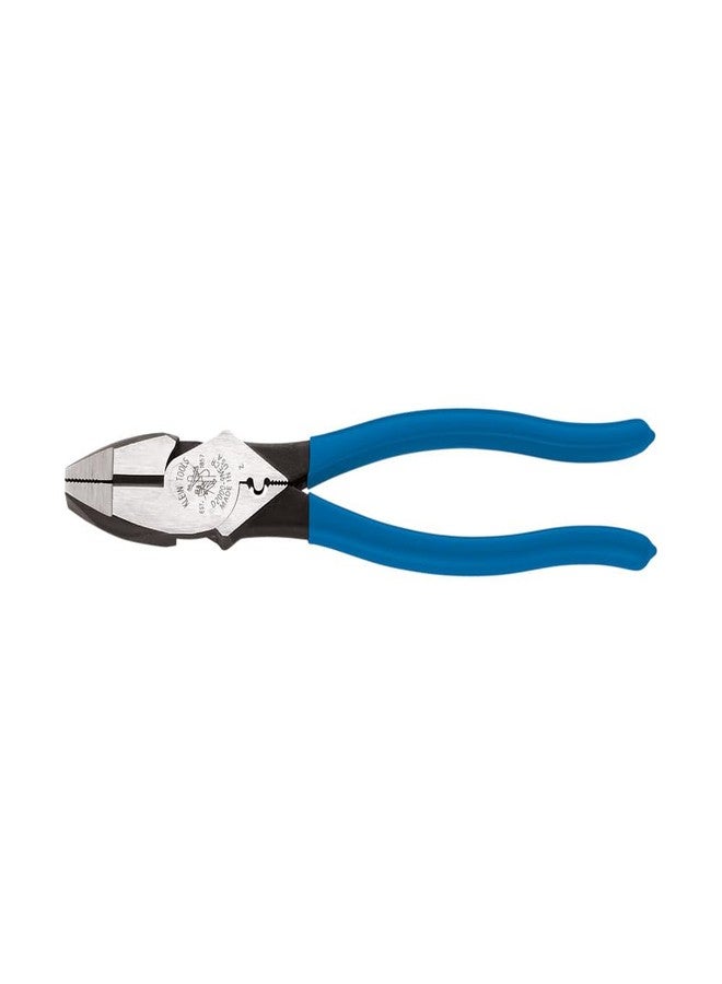 Klein Tools D2000-9NECR Lineman's Pliers with Crimping, Made in USA, High-Leverage Streamline Design with Induction Hardened Knives and Knurled Jaws - Image 2