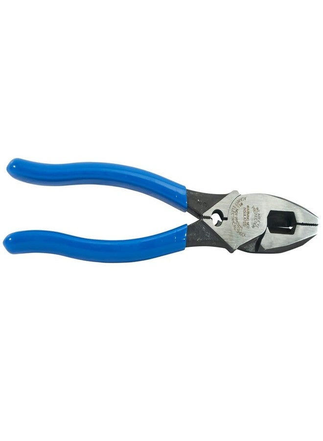Klein Tools D2000-9NECR Lineman's Pliers with Crimping, Made in USA, High-Leverage Streamline Design with Induction Hardened Knives and Knurled Jaws - Image 5