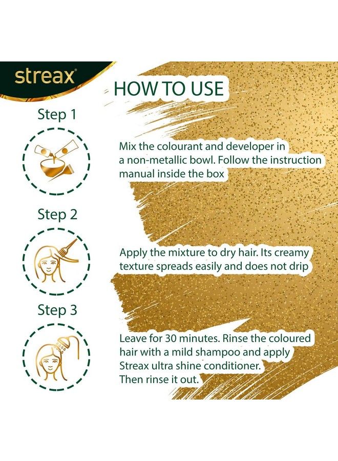Streax ستريكس كريم صبغة شعر دائمة - 4.6 بني محمر - 120 مل، تغطية 100% للشيب، صبغة شعر خالية من الأمونيا، لون شعر يدوم طويلاً للنساء - Image 3