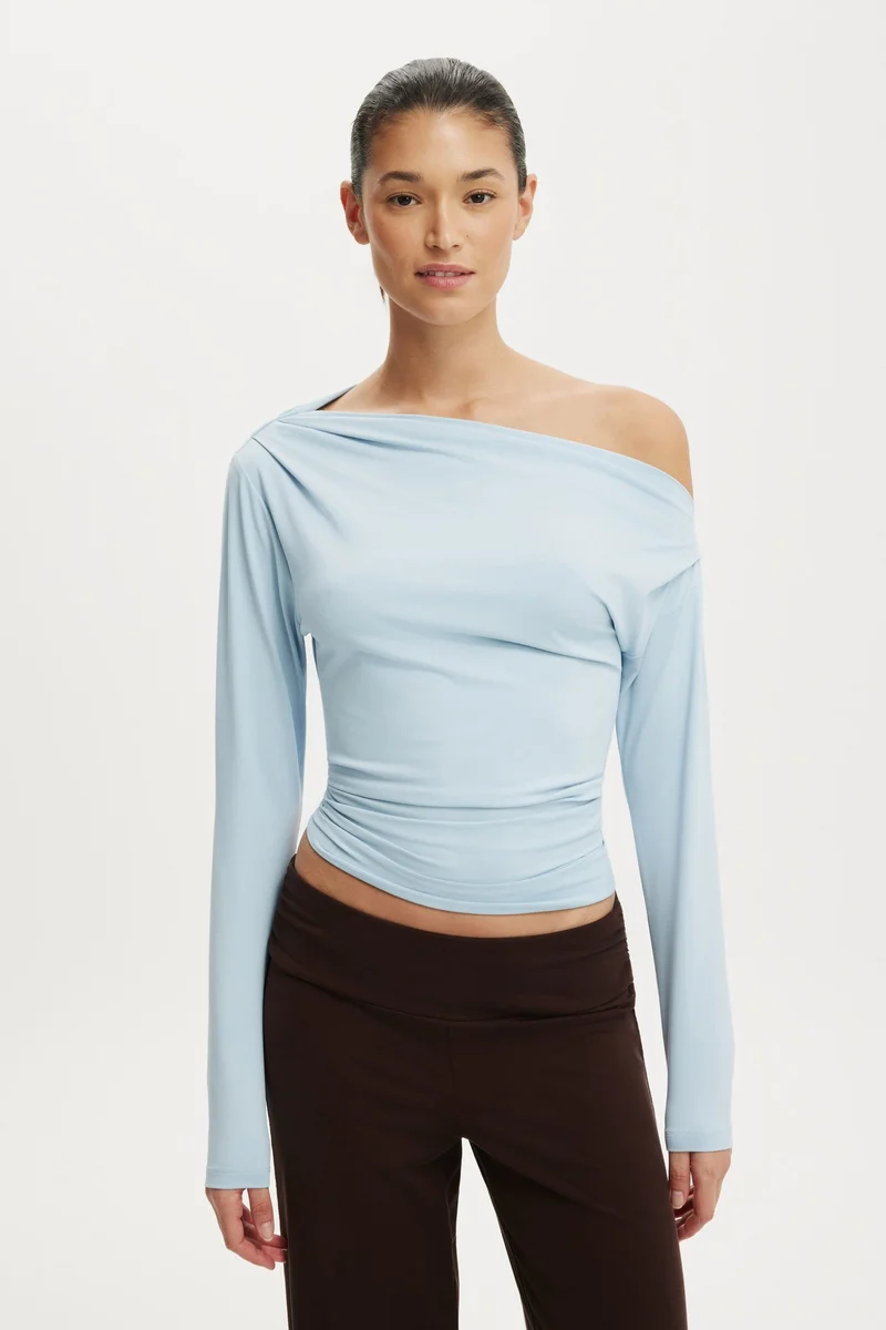 GEORGIE OFF SHOULDER LONG SLEEVE TOP