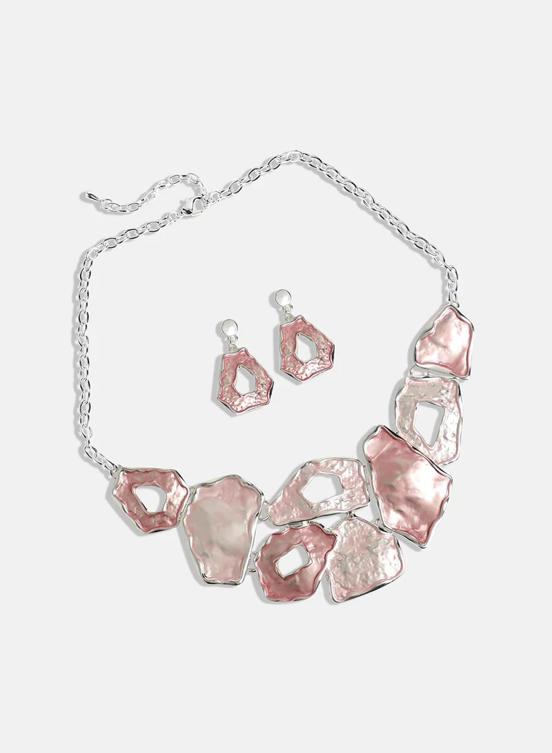 SOHI Textured Artificial Jewellery Set