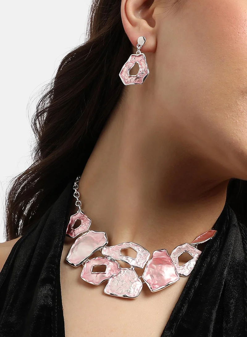 SOHI Textured Artificial Jewellery Set