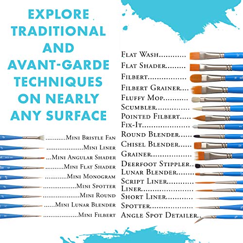 Princeton Select Artiste, Series 3750, Paint Brush for Acrylic, Watercolor and Oil, Filbert Grainer, 1/4 Inch - Image 5