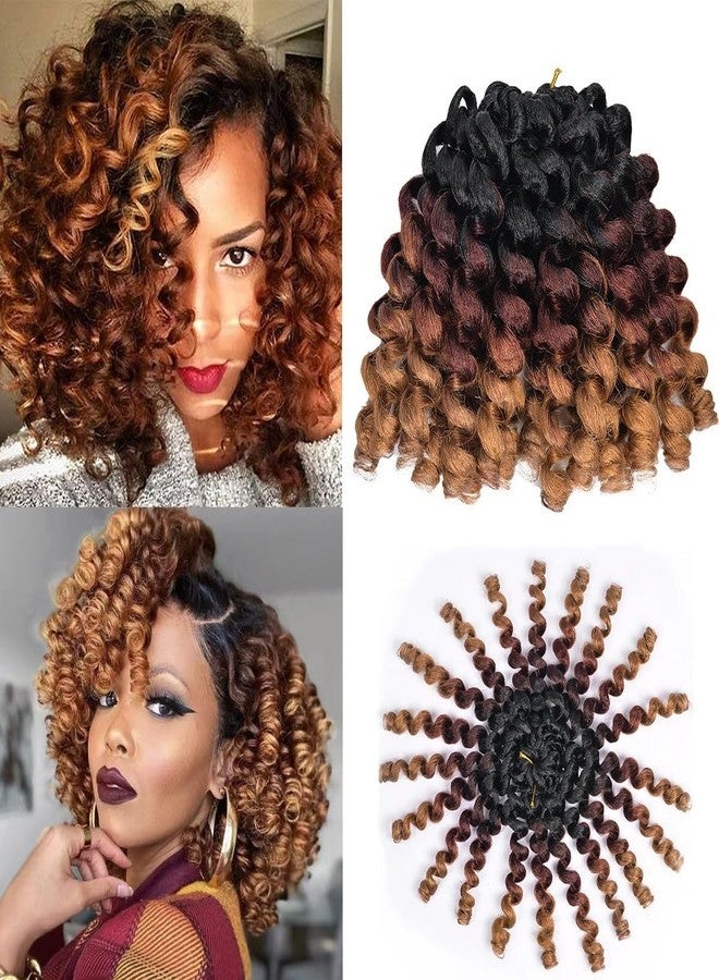 Luoyudu Wand Curl Jamaican Crochet Hair 8 Inch 5 Packs T1B/27/30 80g/pcs Ringlet Twist Hair Extension Crochet Braids - Image 1